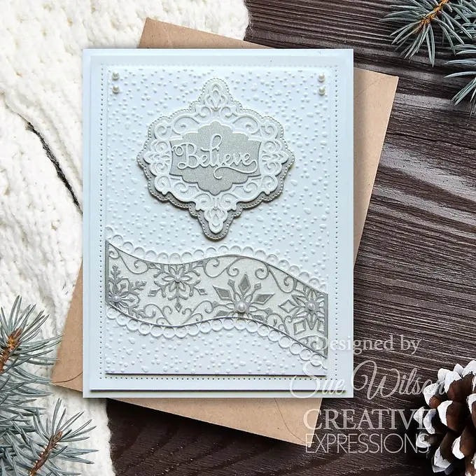 Thumbnail: Festive Holly Ribbon Wave - Craft Die By Sue Wilson - Craftmania Stock Photo 3