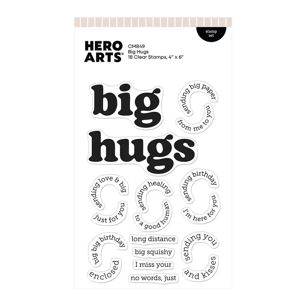 Big Hugs Stamp Set by Hero Arts + Carly Tee  - Craftmania Stock Photo 1