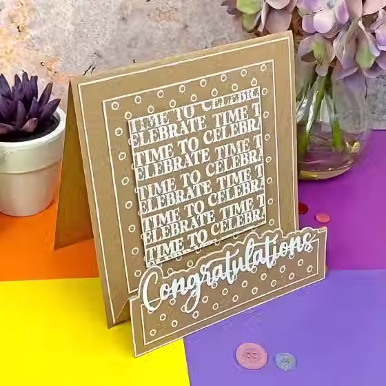 Thumbnail: Congratulations  - Everyday Greetings - Moonstone Combos By Hunkydory - Craftmania Stock Photo 2