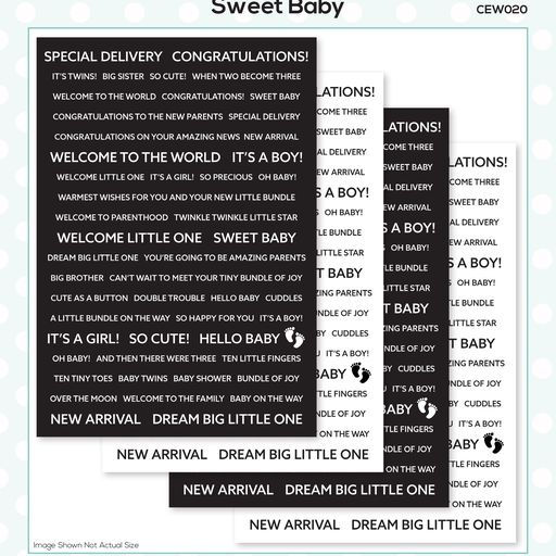 Sweet Baby -Wordies Sentiment Sheets By Creative Expression - Craftmania Stock Photo 1