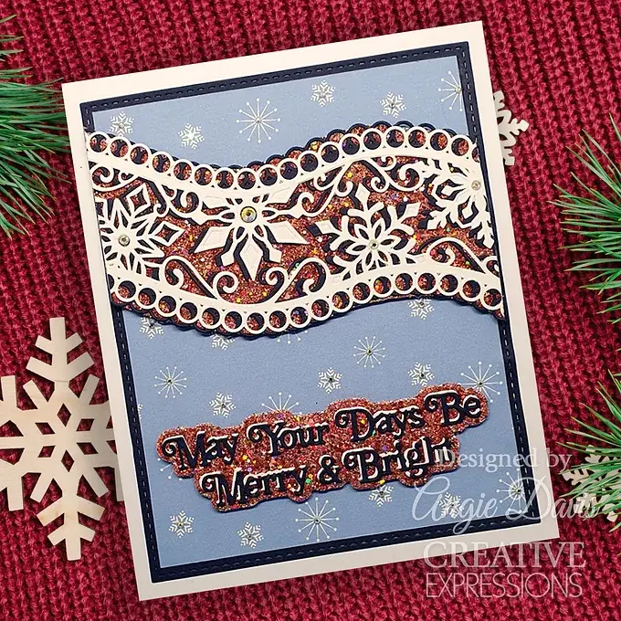 Thumbnail: Festive Snowflake Ribbon Wave - Craft Die By Sue Wilson - Craftmania Stock Photo 4