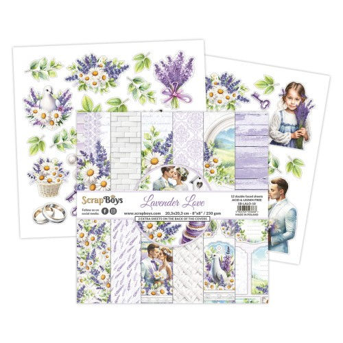Lavender Love - 8" x 8" Paper Pad By Scrap Boys - Craftmania Stock Photo 1
