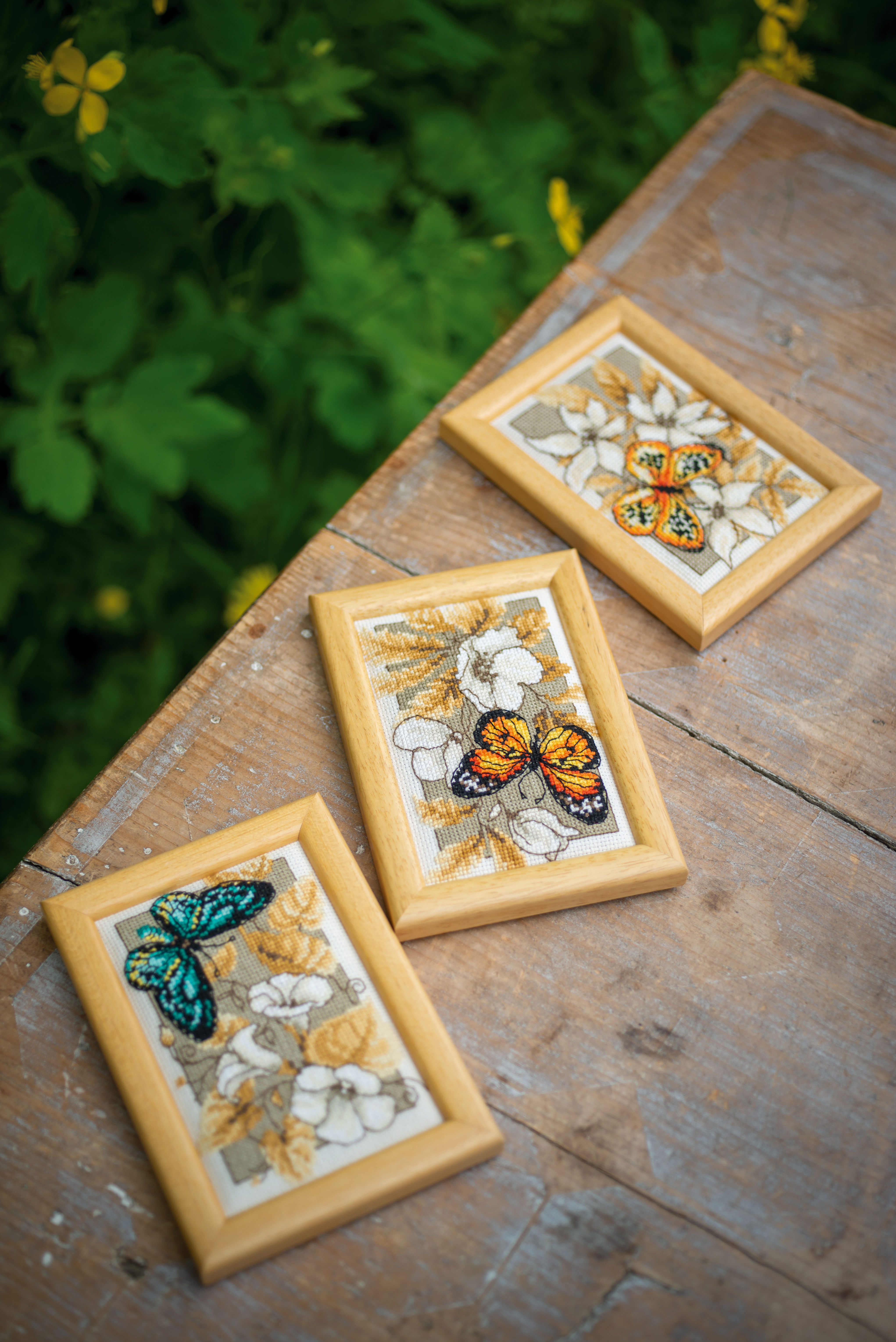 Butterfly on Flowers Counted Cross Stitch Kit: MiniaturesBy Vervaco - Craftmania Stock Photo 1