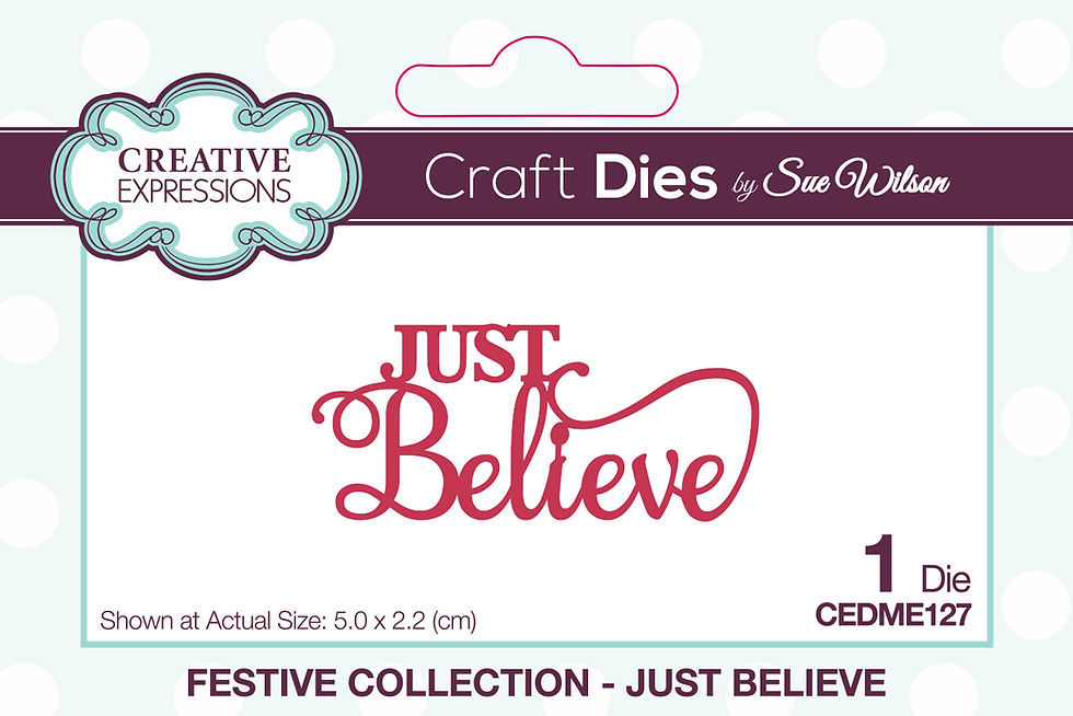 Just Believe Craft Die - Mini Expressions By Sue Wilson