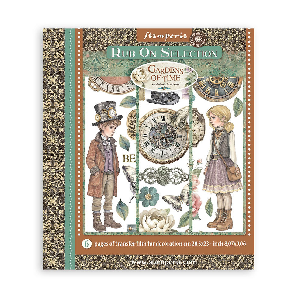 Gardens of Time Rub-on Selection By Stamperia - Craftmania Stock Photo 1