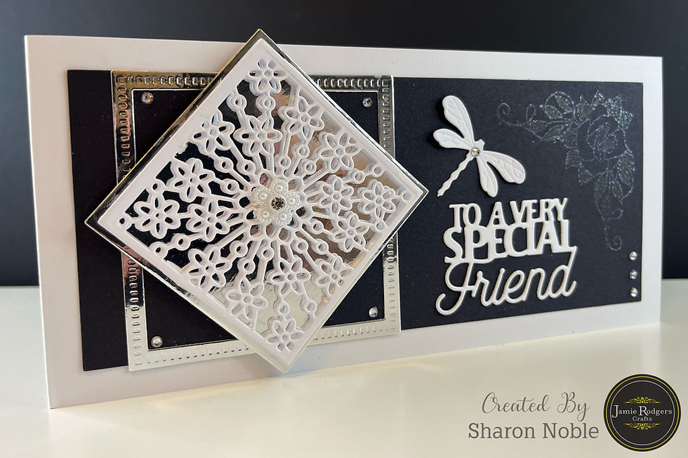 Thumbnail: Floral Square Tile Die Set - Patchwork Collection by Jamie Rodgers Crafts