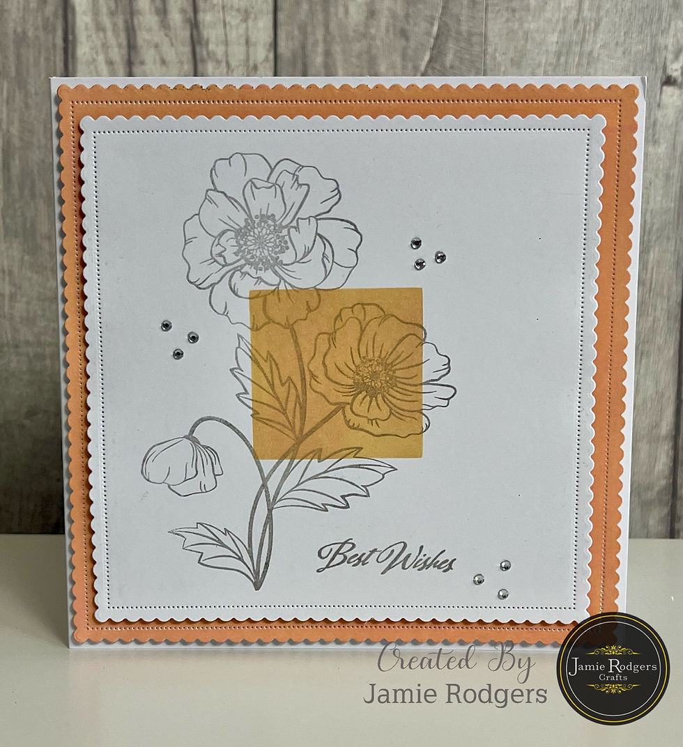 Thumbnail: Jamie Rodgers Crafts Anemone Clear Stamp Set - Floral Wonder Collection | Craftmania Card Sample 2