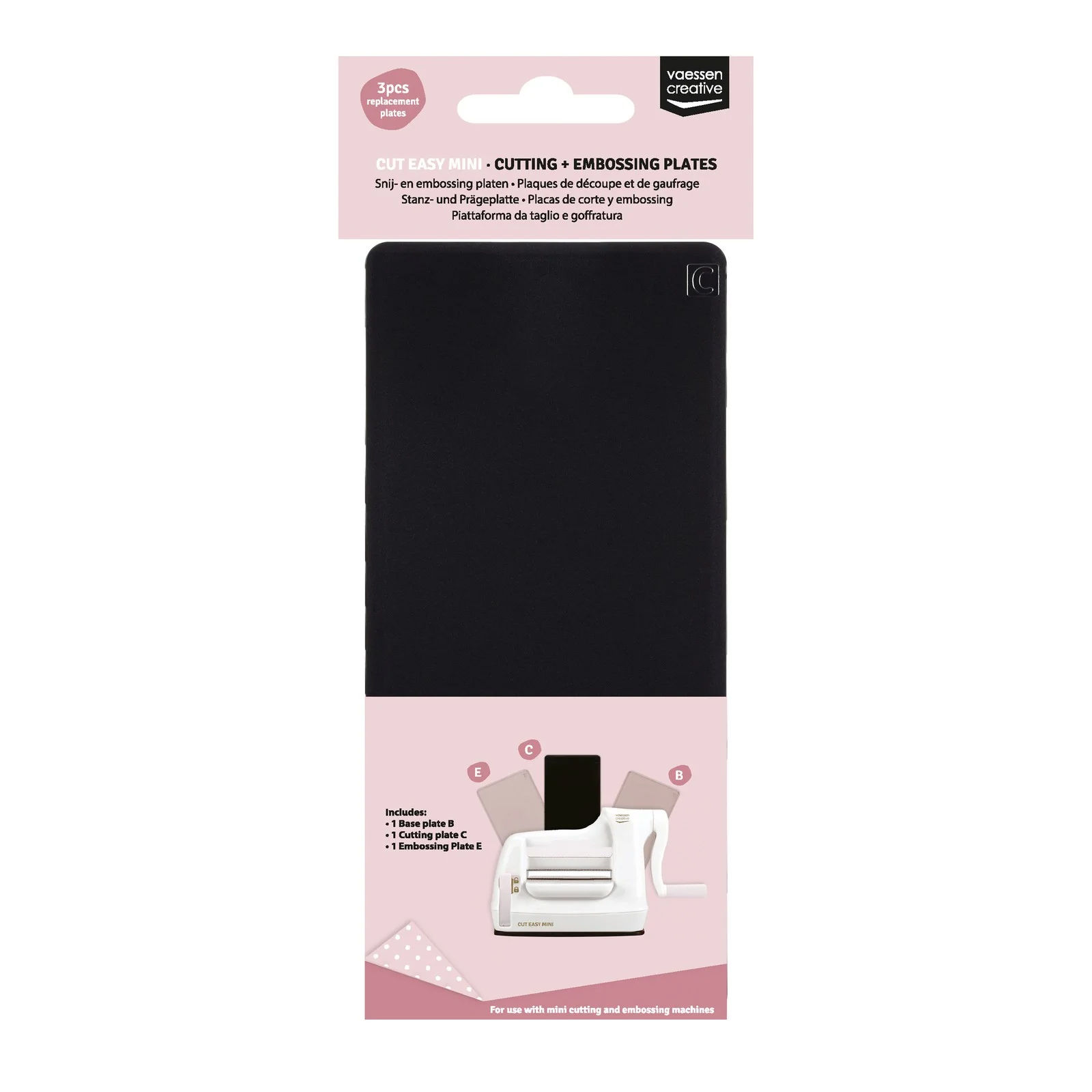 Cut Easy Mini Cutting and Embossing Plates 3pcs By Vaessen Creative - Craftmania Stock Photo 1