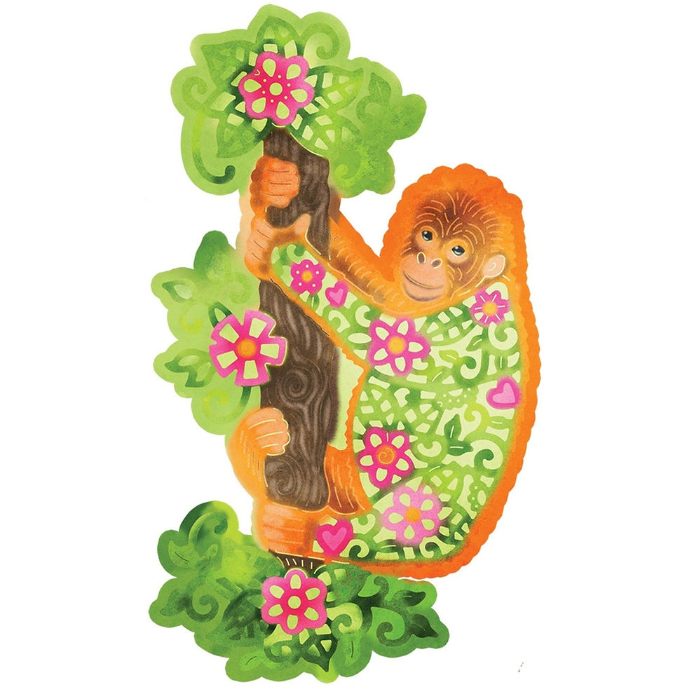 Thumbnail: Floral Baby Orangutan - Cutting Die By Sweet Dixie - Craftmania Stock Photo 3