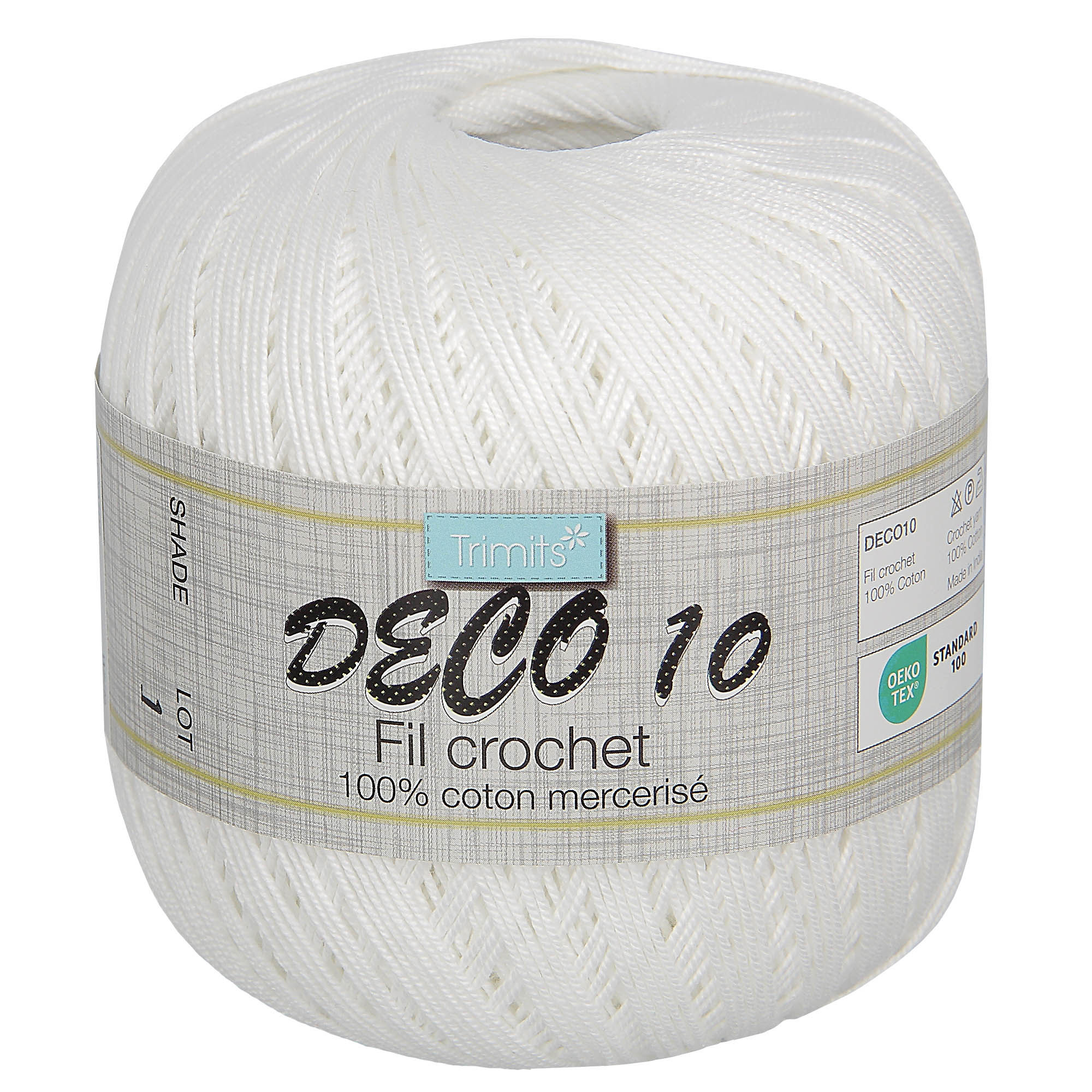 White - Deco 10 - Crochet/Knitting Yarn By Trimits - Craftmania Stock Photo 1