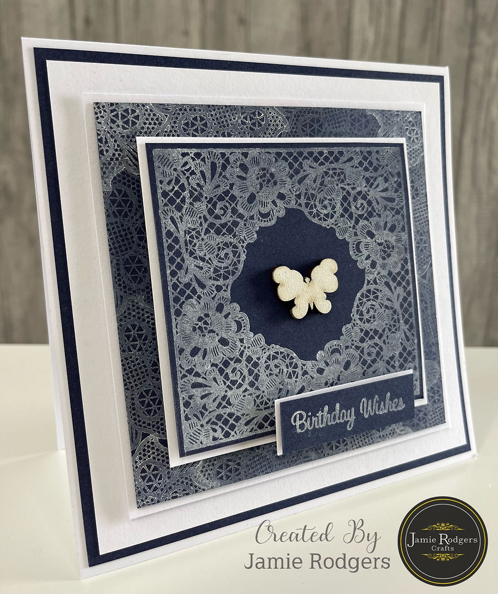 Thumbnail: Mini Butterflies MDF Set - Floral Lace Collection By Jamie Rodgers Crafts