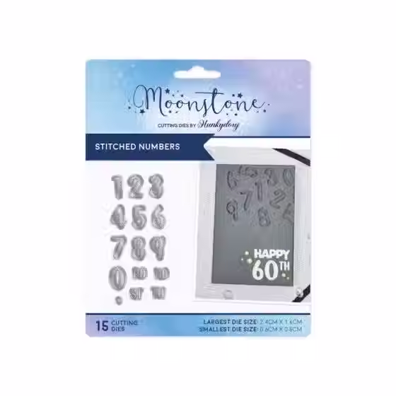 Sweetly Stitched Numbers  - Moonstone Dies By Hunkydory  - Craftmania Stock Photo 1