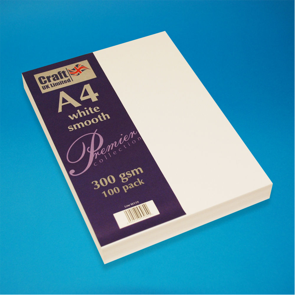 White - Smooth Card - 100 Sheets - A4 - 300gsm