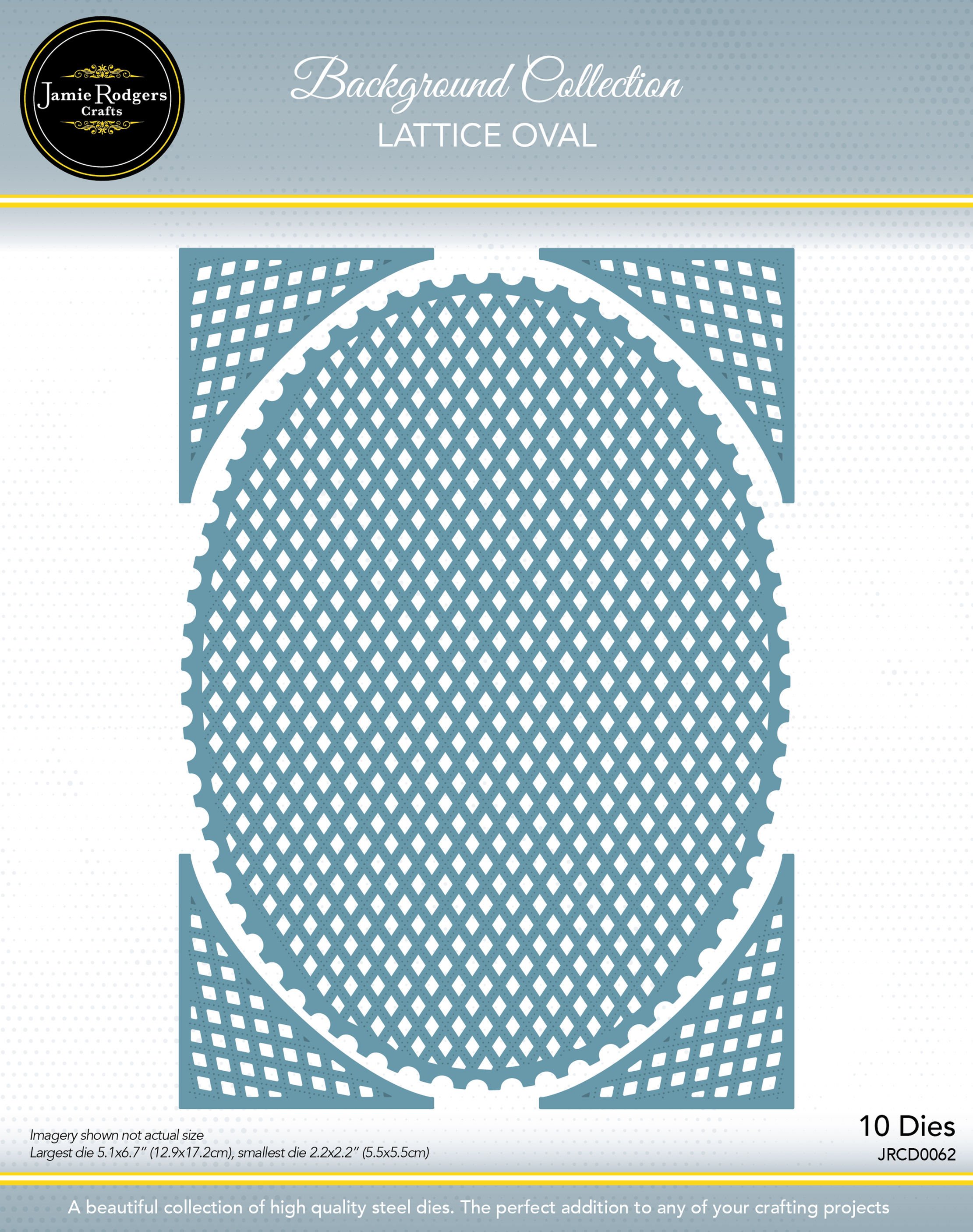 Lattice Oval Craft Die Set - Background Collection By Jamie Rodgers Crafts