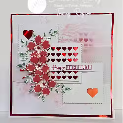Thumbnail: Hazel's Heart Medley Die Set By Julie Hickey - Craftmania Stock Photo 3
