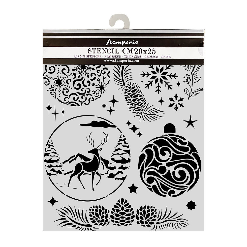 Classic Christmas - Christmas Balls - Stencil By Stamperia - Craftmania Stock Photo