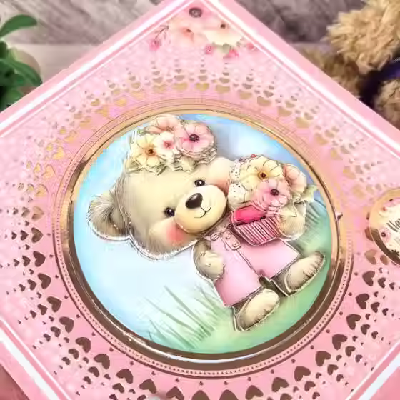 Thumbnail: Delightful Bears - Decoupage Card Kit By Hunkydory - Craftmania Stock Photo 8