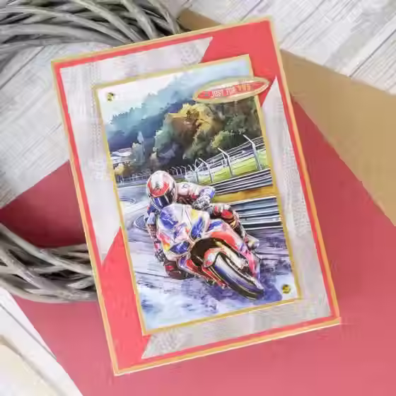 Thumbnail: On Your Bike Decoupage Topper Sheet By Hunkydory - Craftmania Stock Photo 3