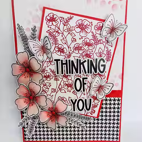 Thumbnail: Meadow Blossoms - A6 Stamp Set By Julie Hickey - Craftmania Stock Photo 14