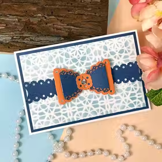 Pretty Lace Pattern - For the Love of Masks By Hunkydory - Craftmania Stock Photo 2