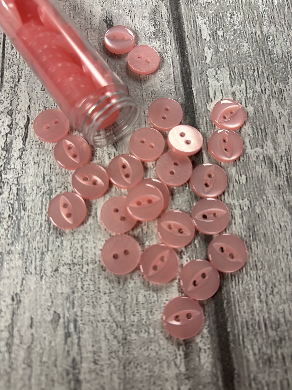 Fish Eye Button - 11mm - Pink - Craftmania Stock Photo 1