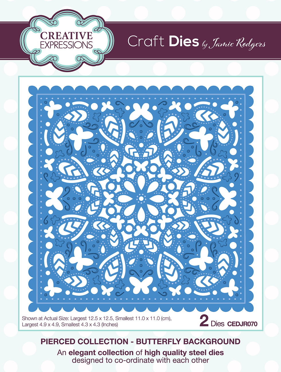 Butterfly Pierced Background - Die Set By Jamie Rodgers