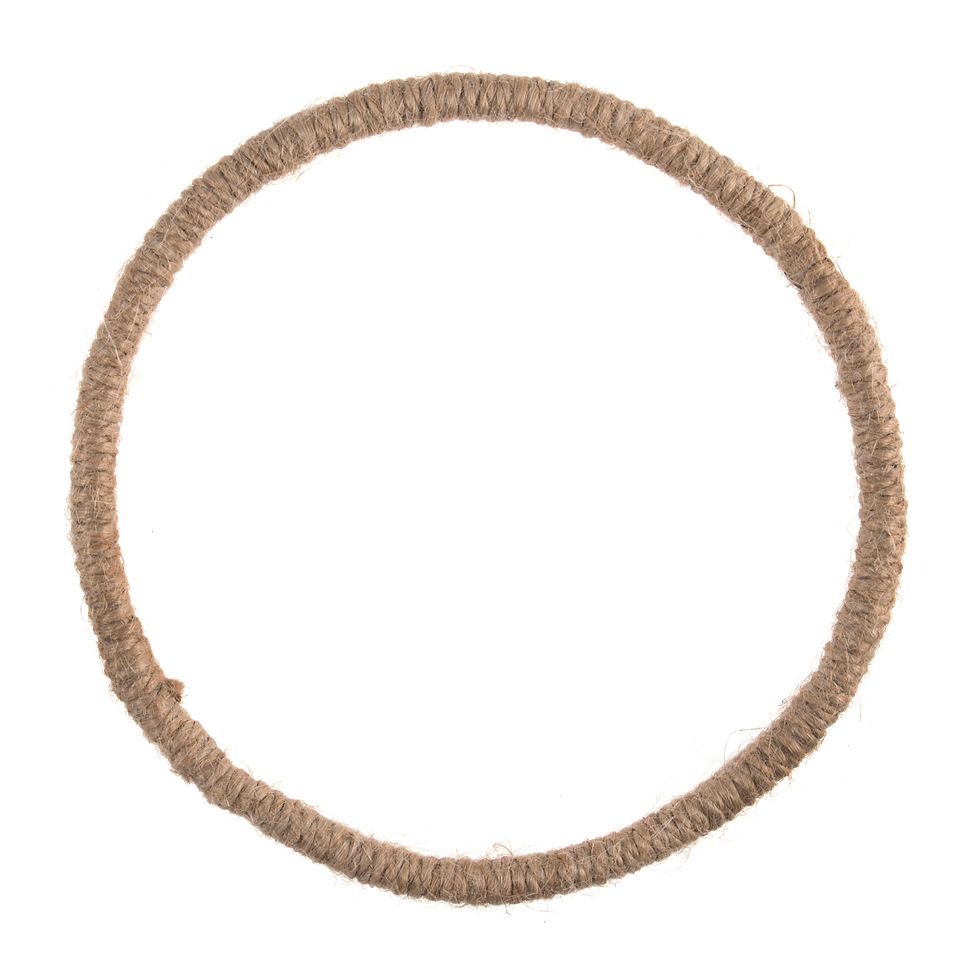 Jute-Wrapped Wire: 14cm or 5.5in - Wreath Base By Trimits - Craftmania Stock Photo 1