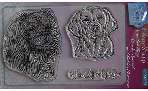 Cavalier King Charles Spaniel and Golden Retriever - Stamp Set  By Sweet Dixie - Craftmania Stock Photo 2