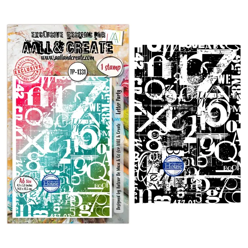 Letter Party - A6 Stamp Set By AALL & Create - Craftmania Stock Photo1