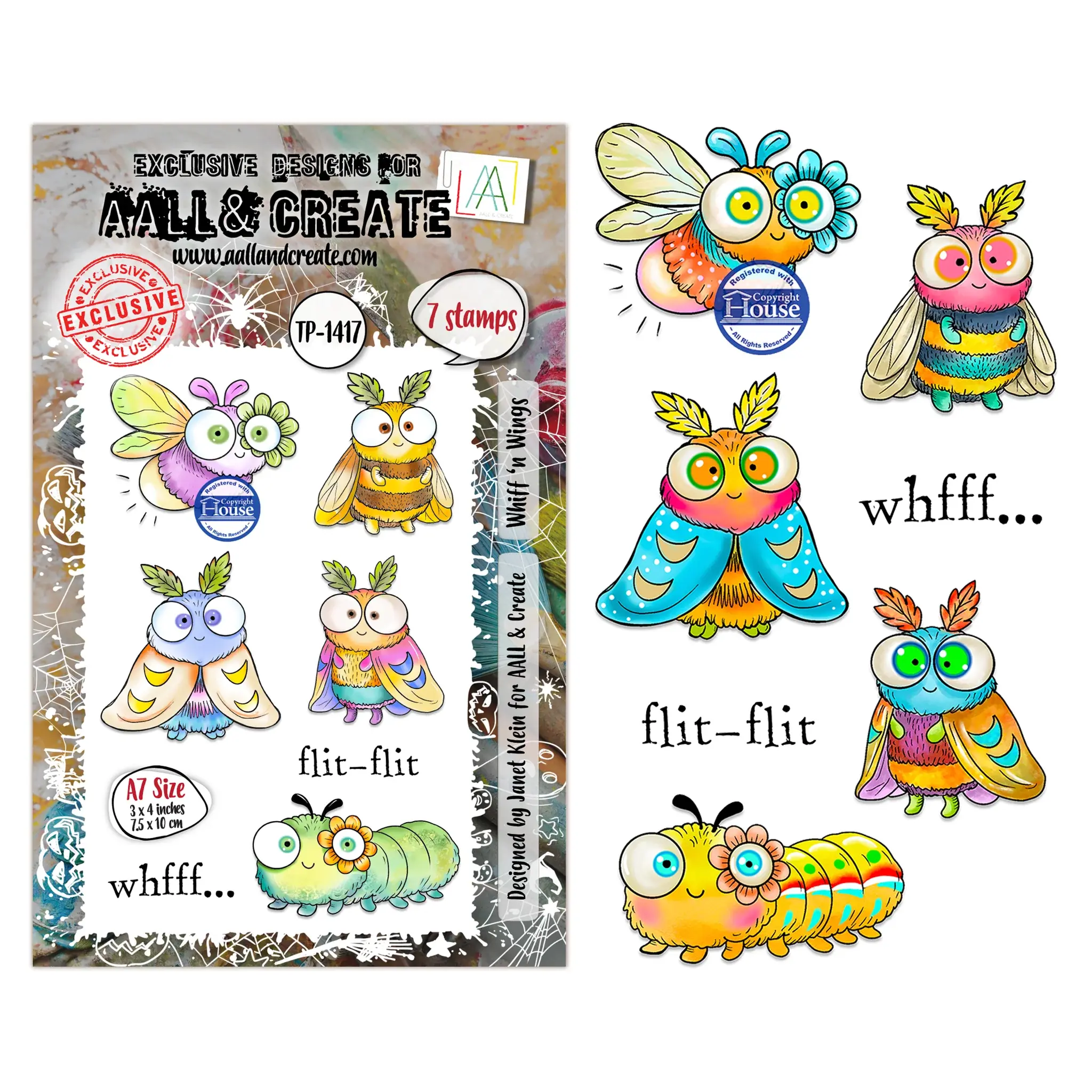 Whiff ‘n Wings - A7 Stamp Set By AALL & Create - Craftmania Stock Photo 1