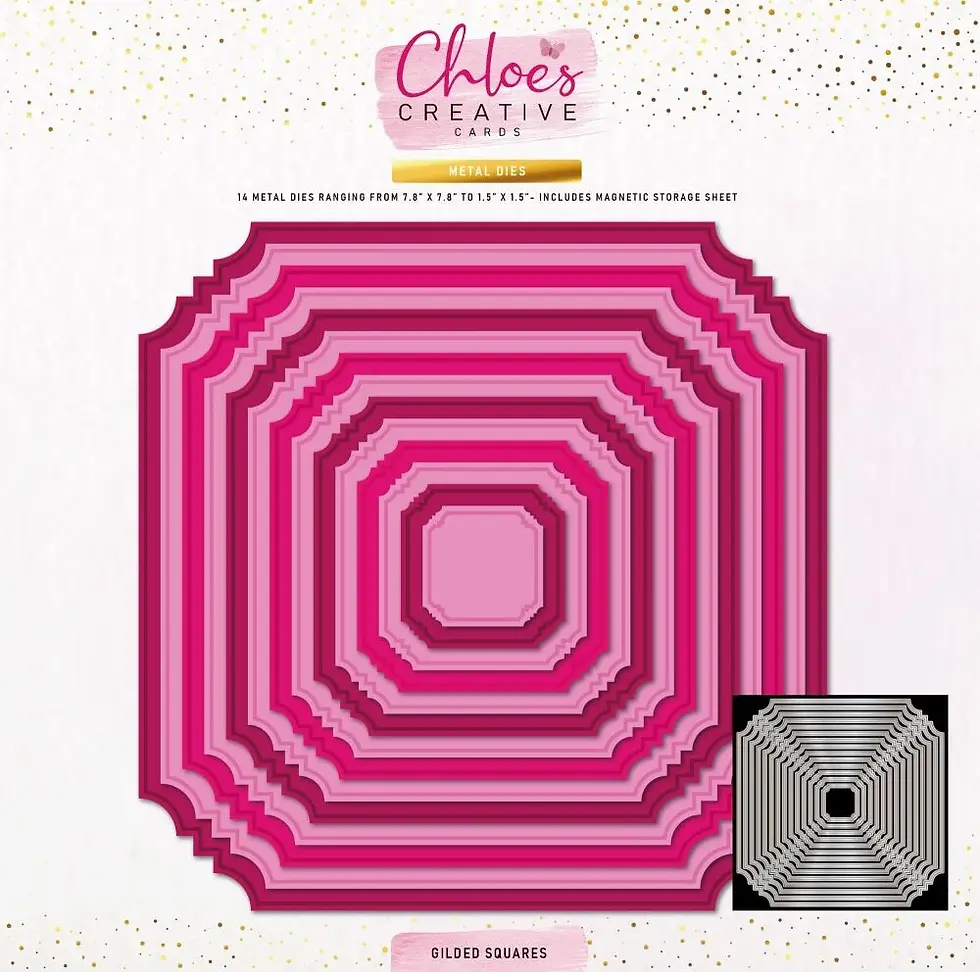 Gilded Squares - Metal Die Set By Chloe's Creative Cards - Craftmania Stock Photo 1