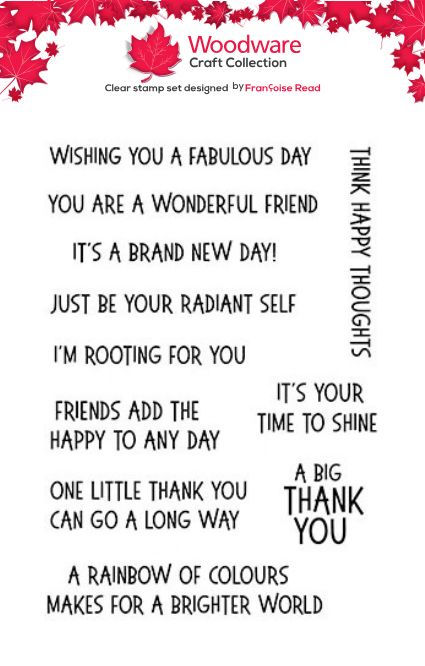 Woodware Kind Thoughts A6 Clear Stamp Set By Françoise Read