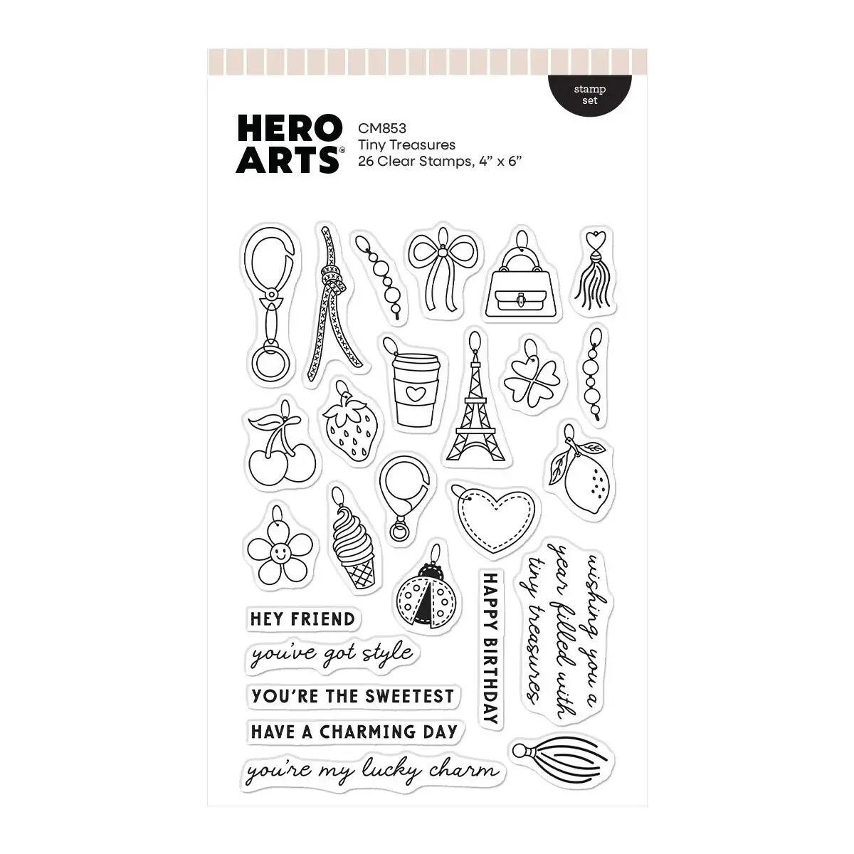 Tiny Treasures Stamp Set By Hero Arts - Craftmania Stock Photo 1