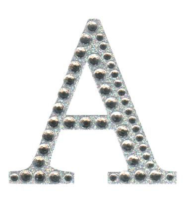 A - Silver Gem Sticker By Eleganza - Craftmania Stock Photo 1