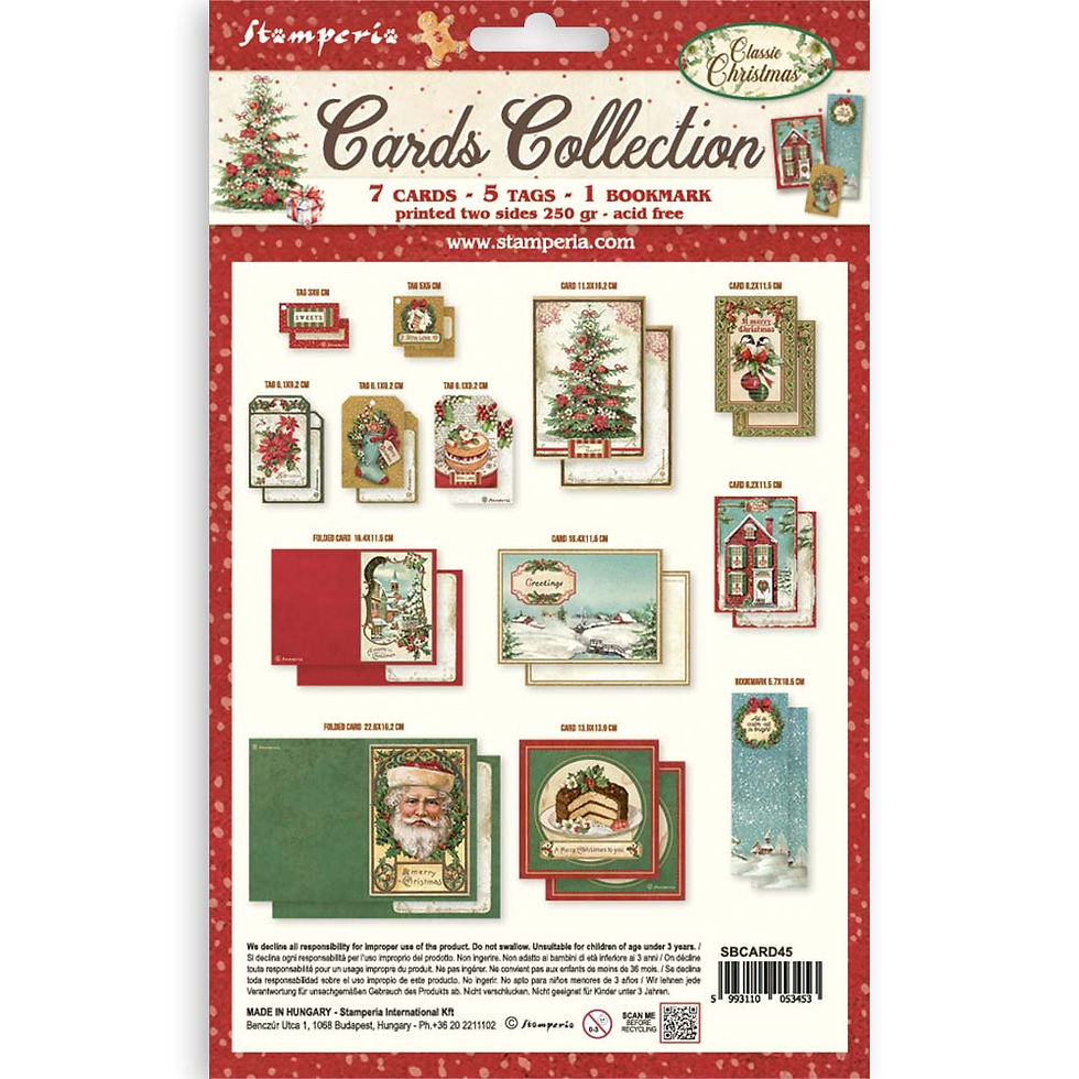 Classic Christmas - Cards Collection By Stamperia - Craftmania Stock Photo 2