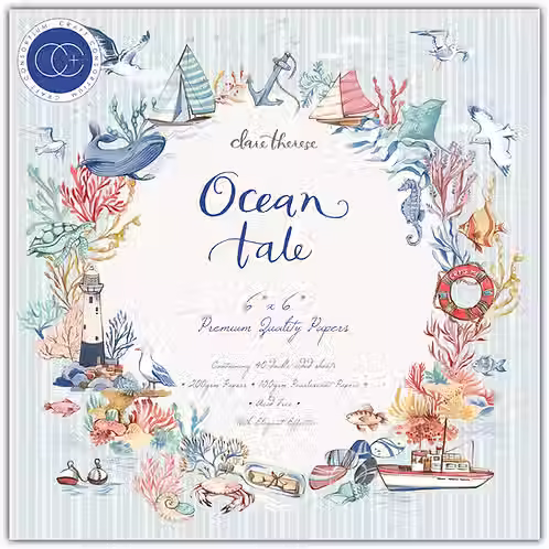 Ocean Tale - 6"x6" Premium Paper Pad By Craft Consortium - Craftmania Stock Photo 1