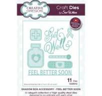 Feel Better Soon - Shadow Box Accessory Craft Die By Sue Wilson - Craftmania Stock Photo 1