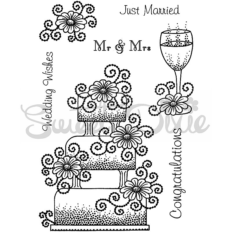 Wedding Cake Clear Stamps By Sweet Dixie