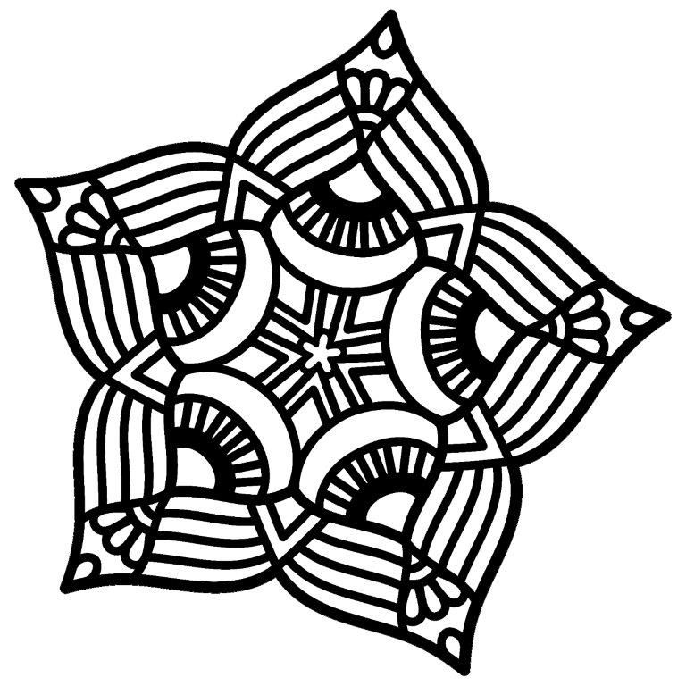 Five Point Mandala Stencil