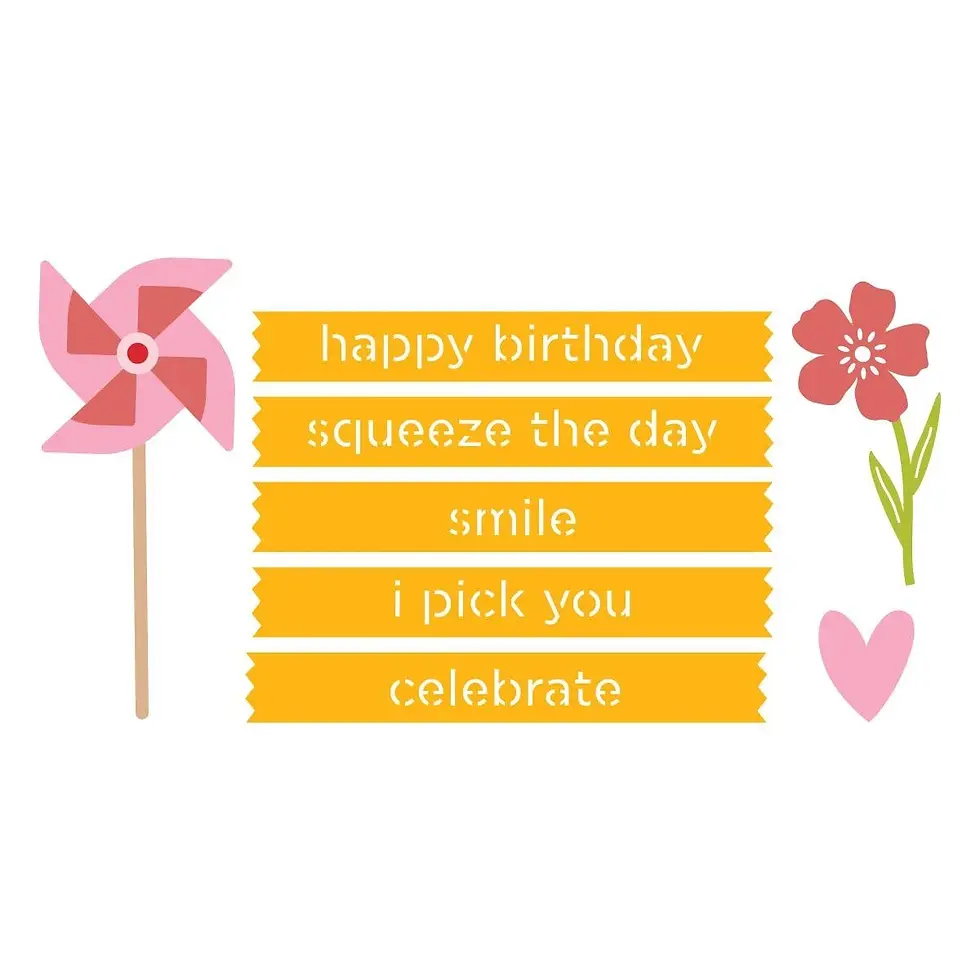 Pink Lemonade Stand Tags Etched Dies with Simple Stories By Spellbinders - Craftmania Stock Photo 2