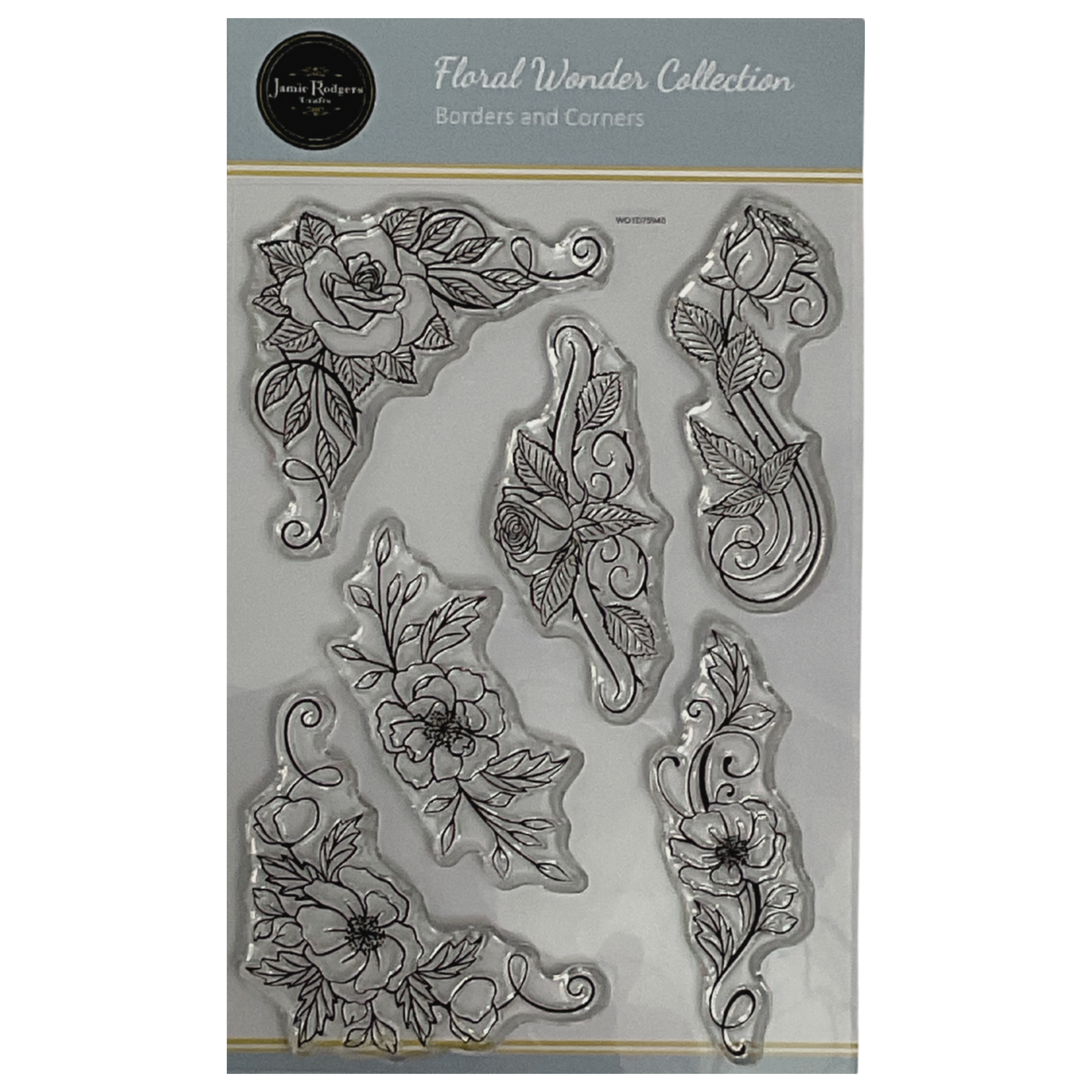 Jamie Rodgers Crafts Borders And Corners Stamp Set - Floral Wonder Collection | Craftmania Stock Photo