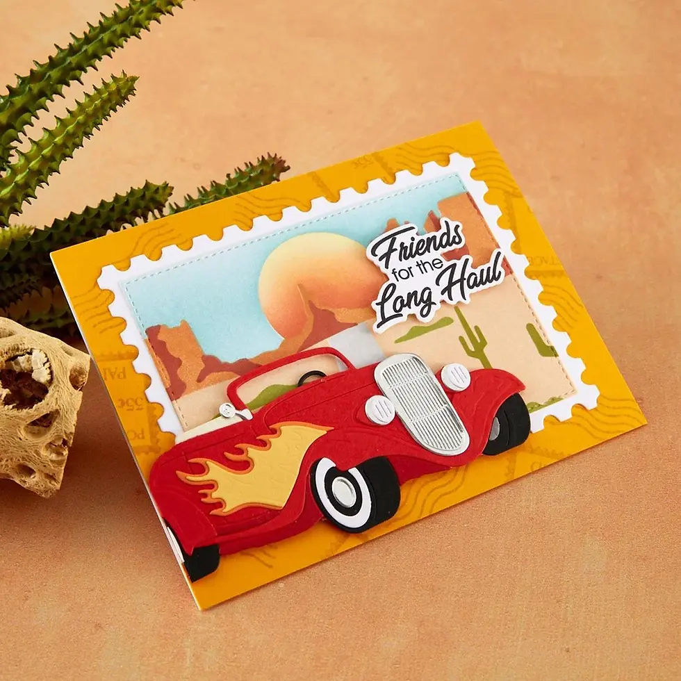 Thumbnail: Hot Rod Flames Etched Dies by Mindy Eggen For Spellbinders -Craftmania Stock Photo 3