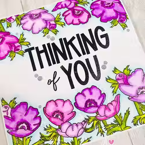 Thumbnail: Thinking/Thank & More! - A7 Stamp Set By Julie Hickey - Craftmania Stock Photo 3