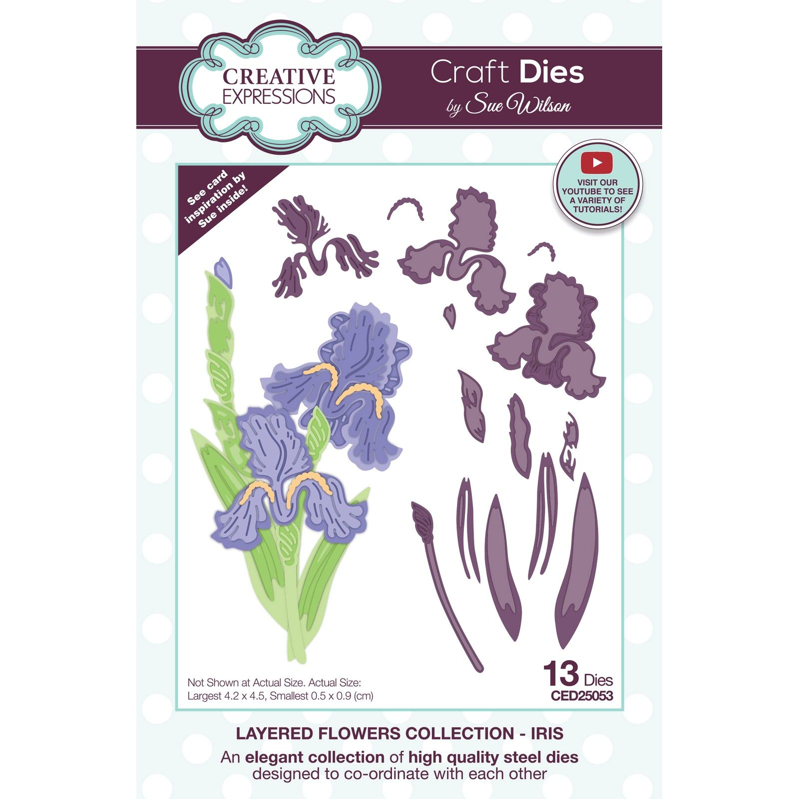 Iris - Layered Flowers Craft Die By Sue Wilson - Craftmania Stock Photo 1