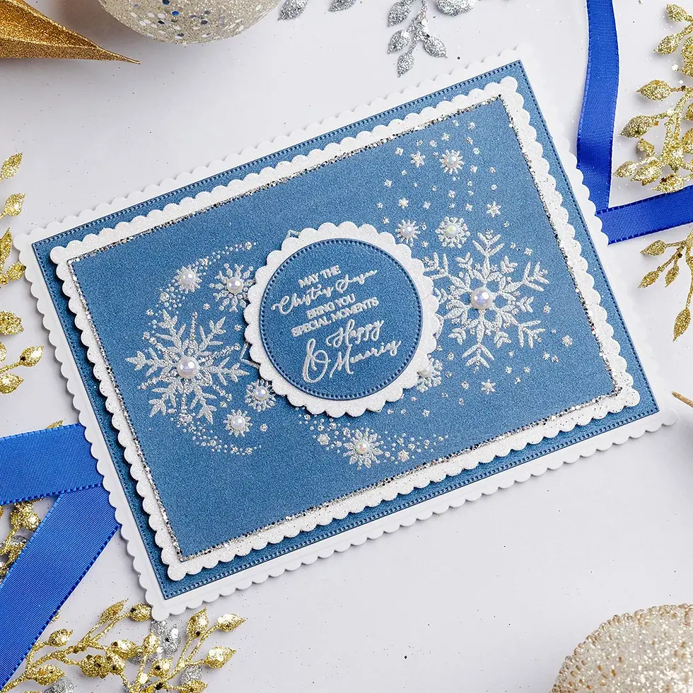 Thumbnail: Snowflake Trails - Photopolymer Stamp Set By Chloe's Creative Cards - Craftmania Stock Photo 5
