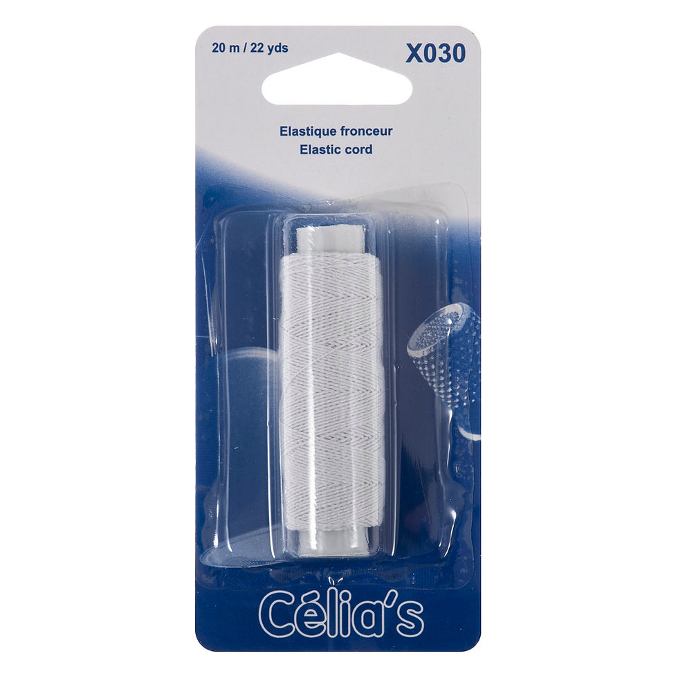 Gathering Elastic - White - 20m By Celia's - Craftmania Stock Photo 1