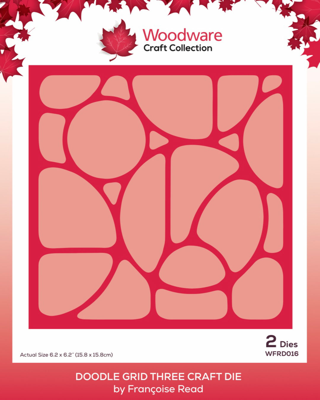 Woodware Doodle Grid Three Craft Die Set By Françoise Read