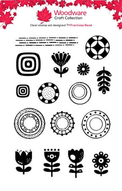 Woodware Motifs A6 Clear Stamp Set By Françoise Read