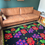 Miniatura: Charming wool handwoven carpet with purple and red flowers