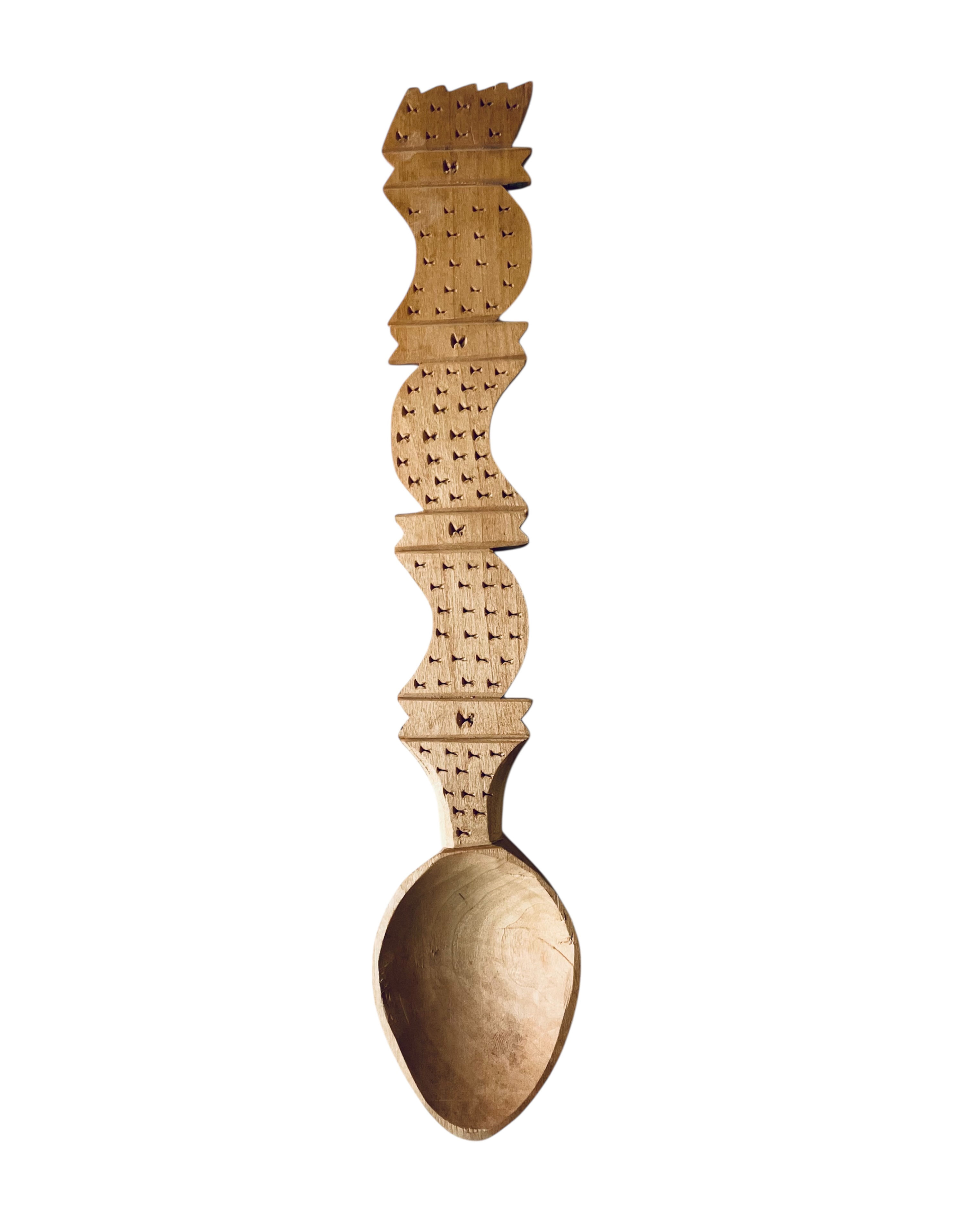 Carved spoons made by hand in wood 